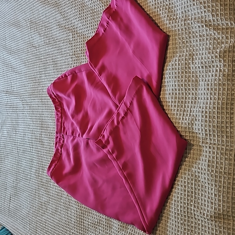 Metro Style Wide Leg Flowy Lined Womens Pants Hot Pink Sz.12 - Picture 5 of 11